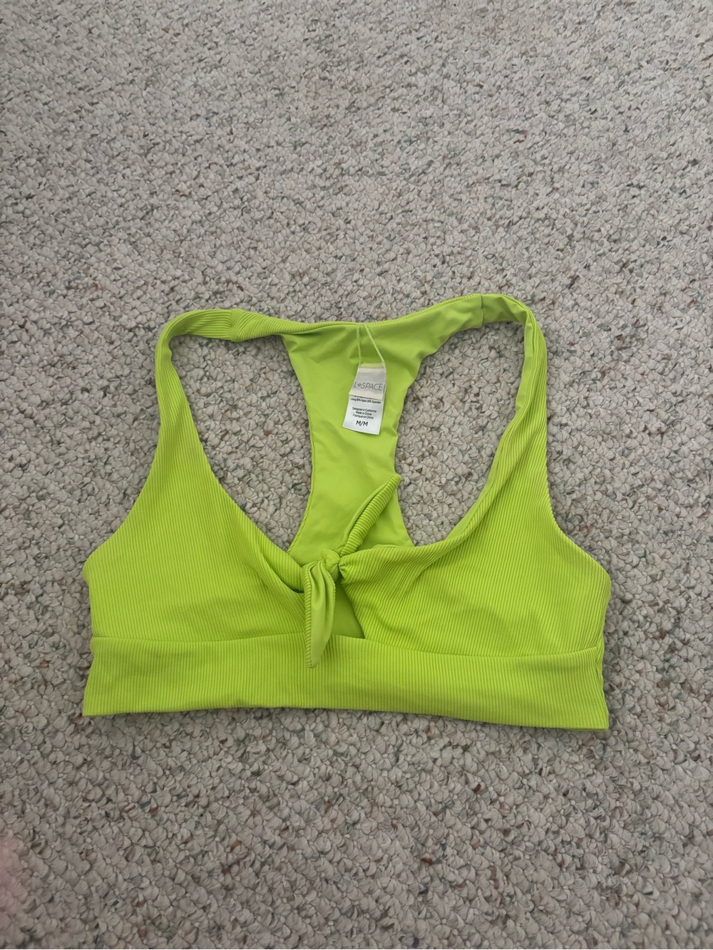 l*space Neon Lime Bikini Top